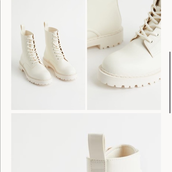 H&M white combat ankle boots - Picture 5 of 5
